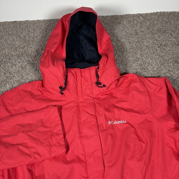 Columbia Interchange Jacket Omni Shield Womens XL Full Zip Hooded Red - Picture 1 of 11